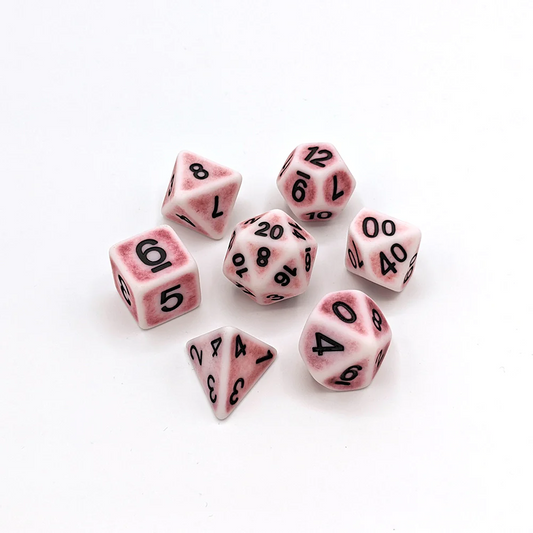 PINK ANCIENT DICE SET