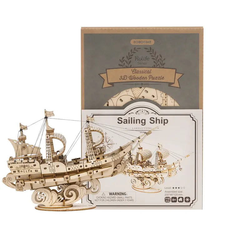 SAILING SHIP 3D WOODEN MODEL PUZZLE KIT