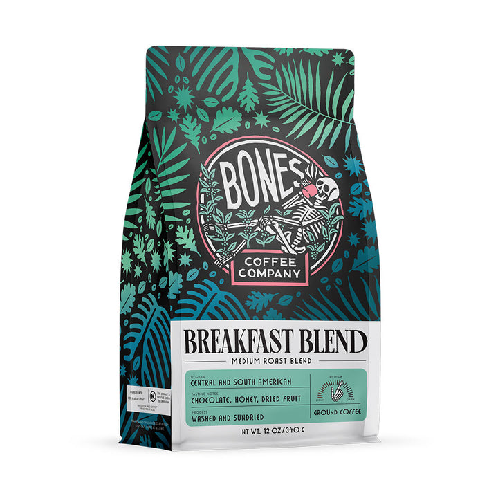 BONES COFFEE BREAKFAST BLEND 12OZ GROUND COFFEE