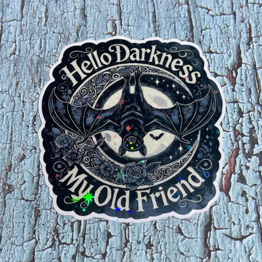 HELLO DARKNESS BAT STICKER