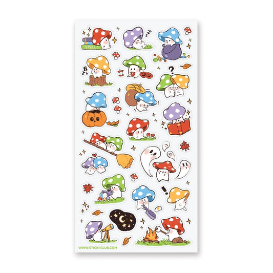 AUTUMN MUSHROOMS STICKER SHEET