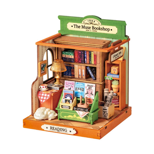 THE MUSE BOOKSHOP 3-D WOODEN MINIATURE KIT