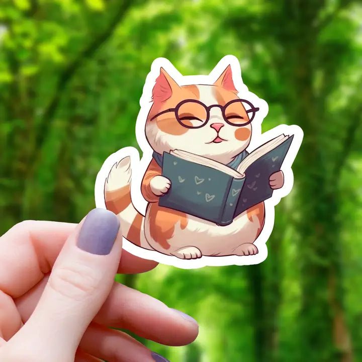 BOOKISH CAT STICKER