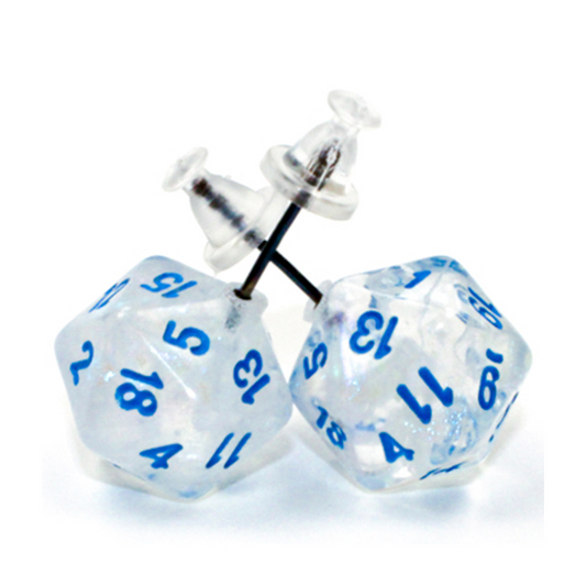 STUD EARRINGS MINI D20 BOREALIS ICICLE