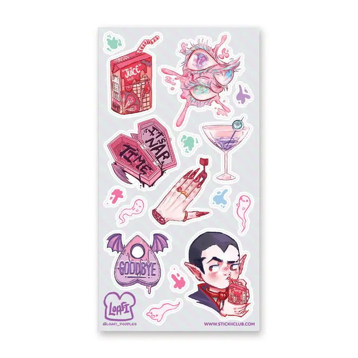 SWEET CREATURES OF THE NIGHT STICKER SHEET