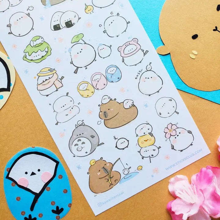 CAPY & BIRDY STICKER SHEET