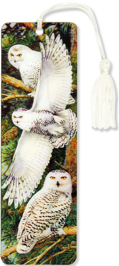 SNOWY OWLS 3D BOOKMARK