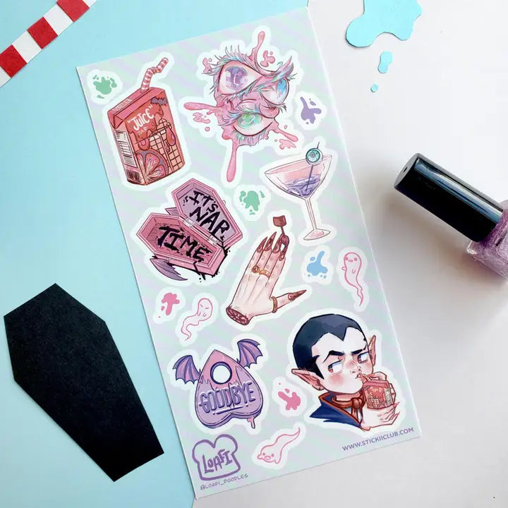 SWEET CREATURES OF THE NIGHT STICKER SHEET