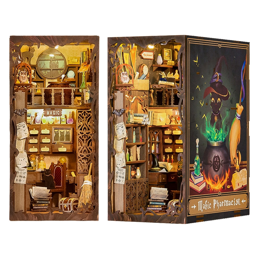 MAGIC PHARMACIST 3-D WOODEN MINIATURE BOOK NOOK KIT