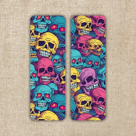 BRIGHT PILE OF SKULLS BOOKMARK