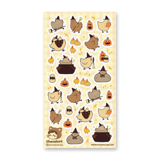 BEWITCHING CHICKENS STICKER SHEET