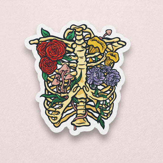 FLORAL RIBCAGE STICKER