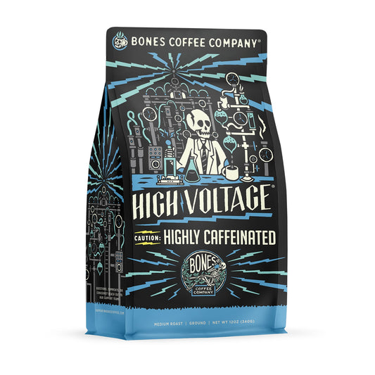 BONES COFFEE HIGH VOLTAGE 12OZ GROUND COFFEE