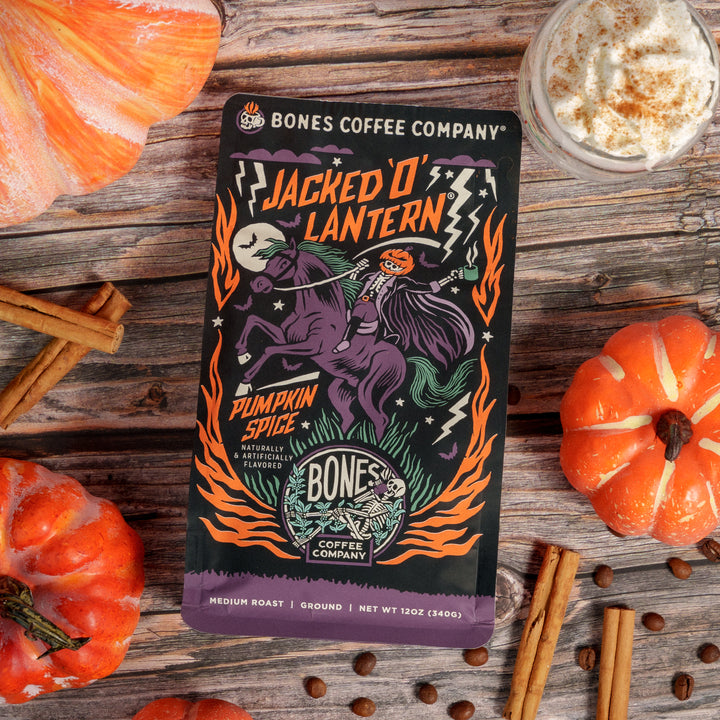 BONES COFFEE JACKED 'O' LANTERN 12OZ GROUND COFFEE