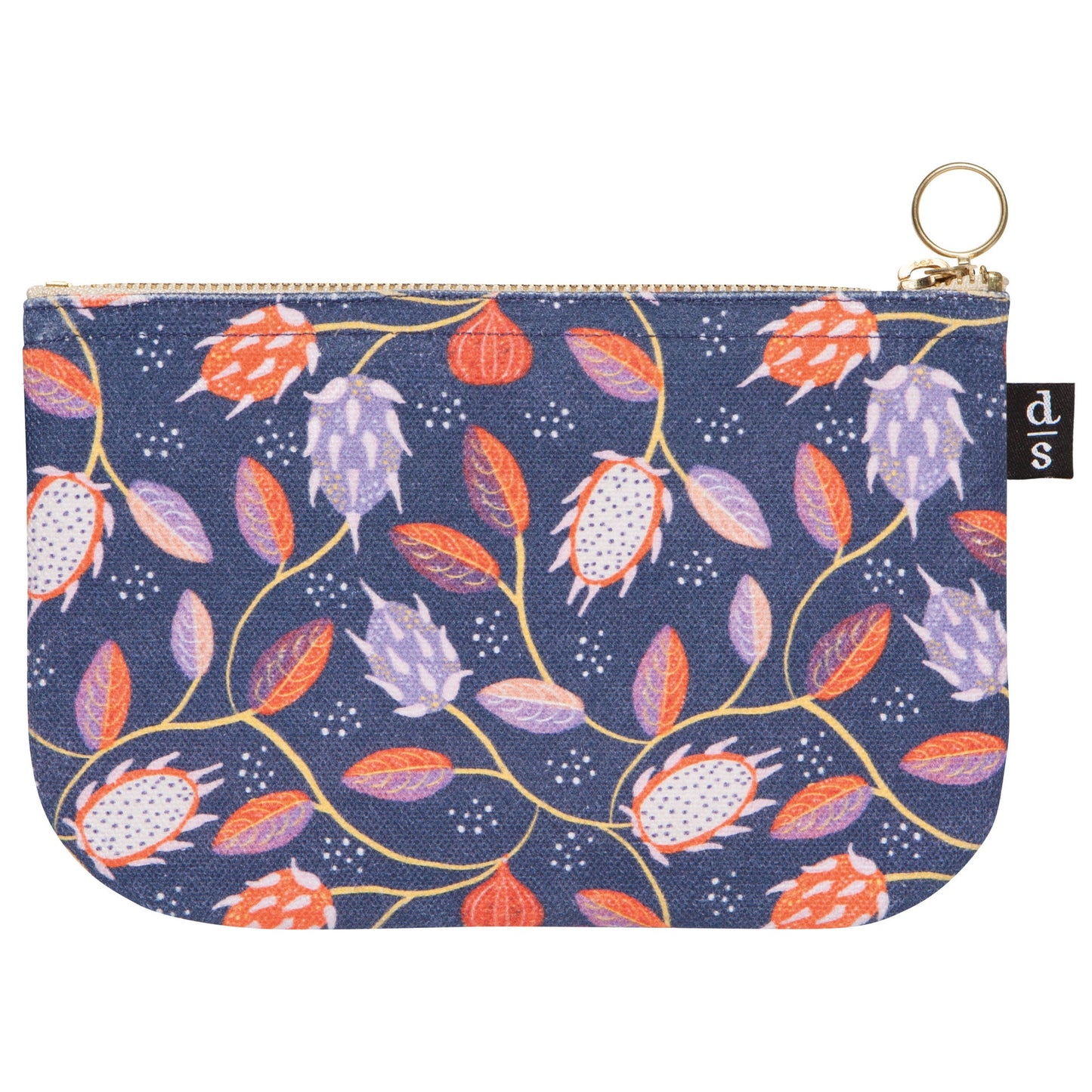 EMBERS SMALL CANVAS ZIPPER POUCH BY DANICA STUDIO