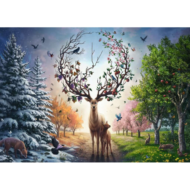 DEER AT DAY & NIGHT 1000 PC PUZZLE