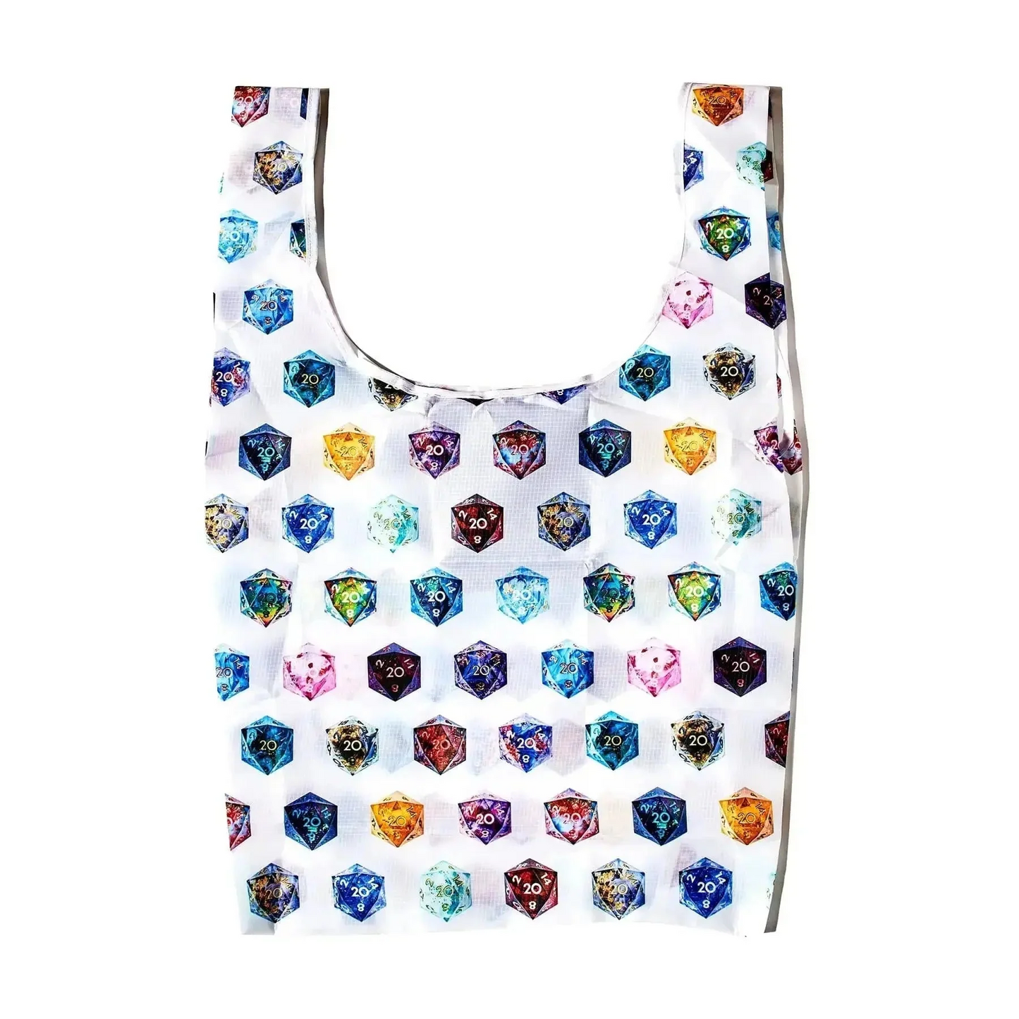 D20 WHITE REUSABLE SHOPPING TOTE