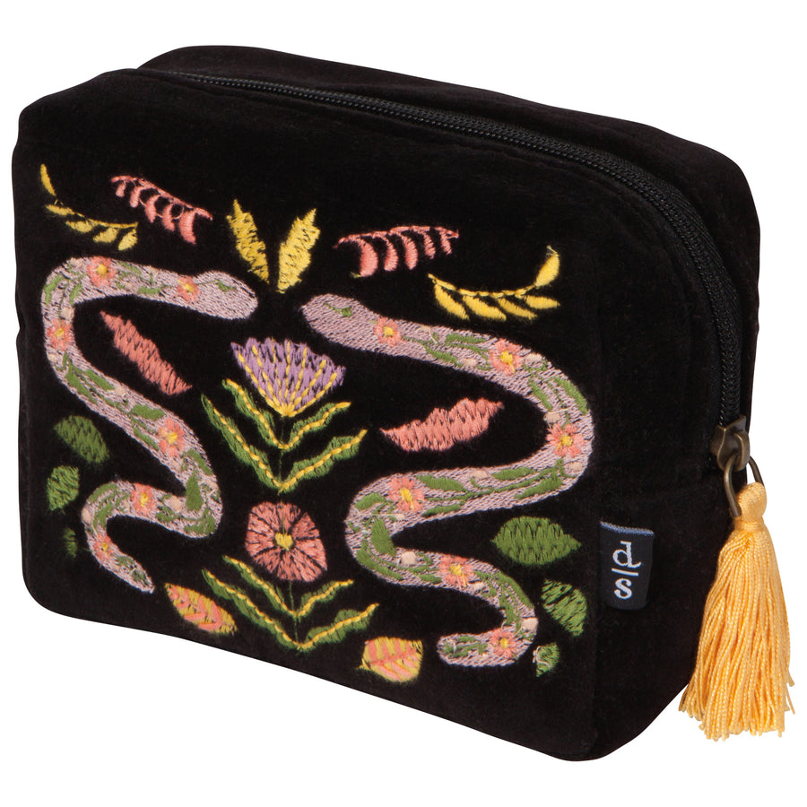 AMULET VELVET EMBROIDERED POUCH BY DANICA STUDIO