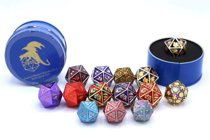 QUEST'S REWARD: SOLID METAL D20 MYSTERY DICE