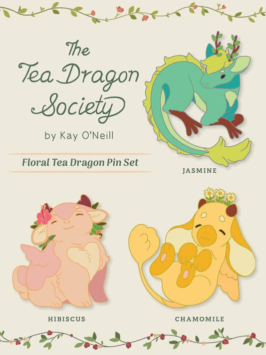 FLORAL TEA DRAGON SOCIETY PINS